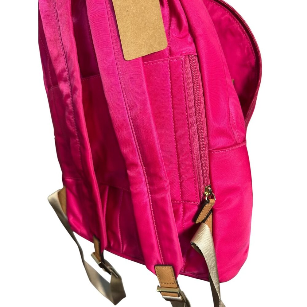 Michael Kors Kelcey‎ Fuchsia Nylon Backpack Bookbag - Picture 11 of 12